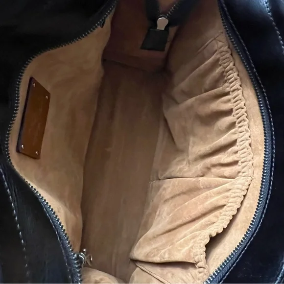 Patricia Nash Zancona Tote black leather studded EUC - Picture 7 of 12